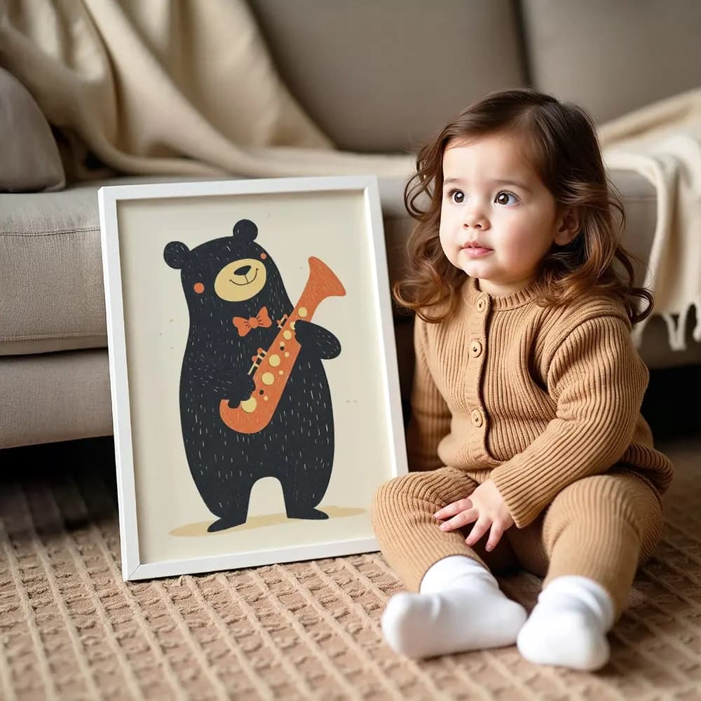 Tablou cu Ilustratii grafice - model Ursuleț 02