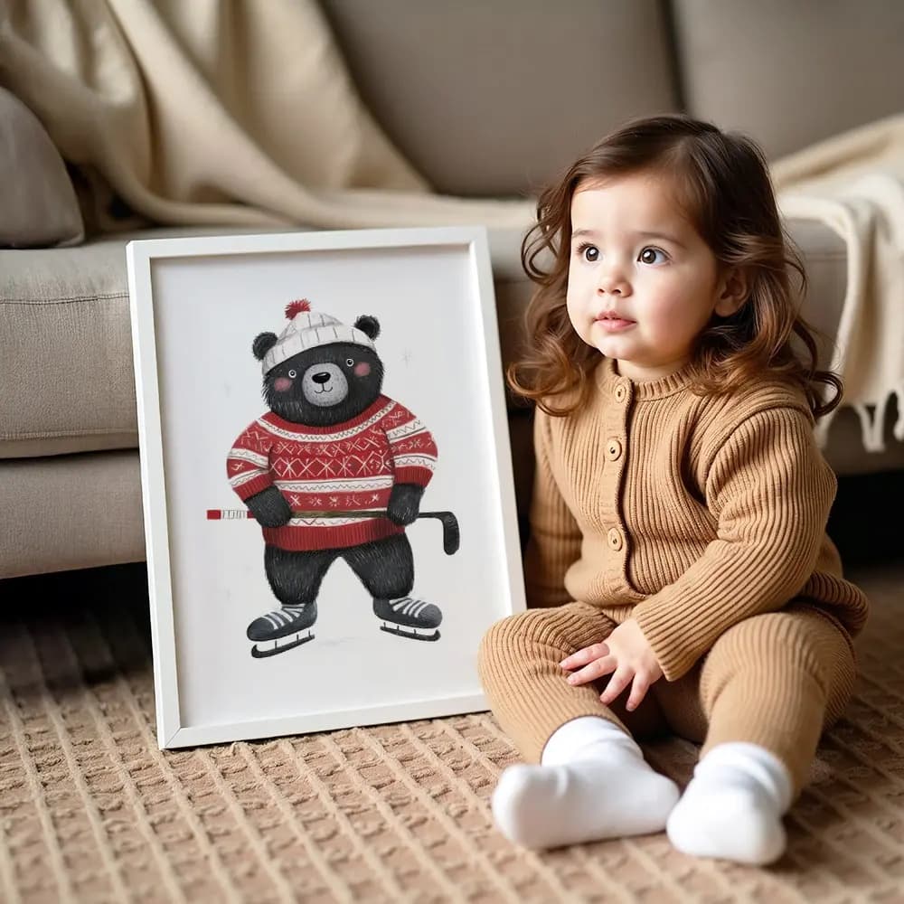 Tablou cu Ilustratii grafice - model Ursuleț 04