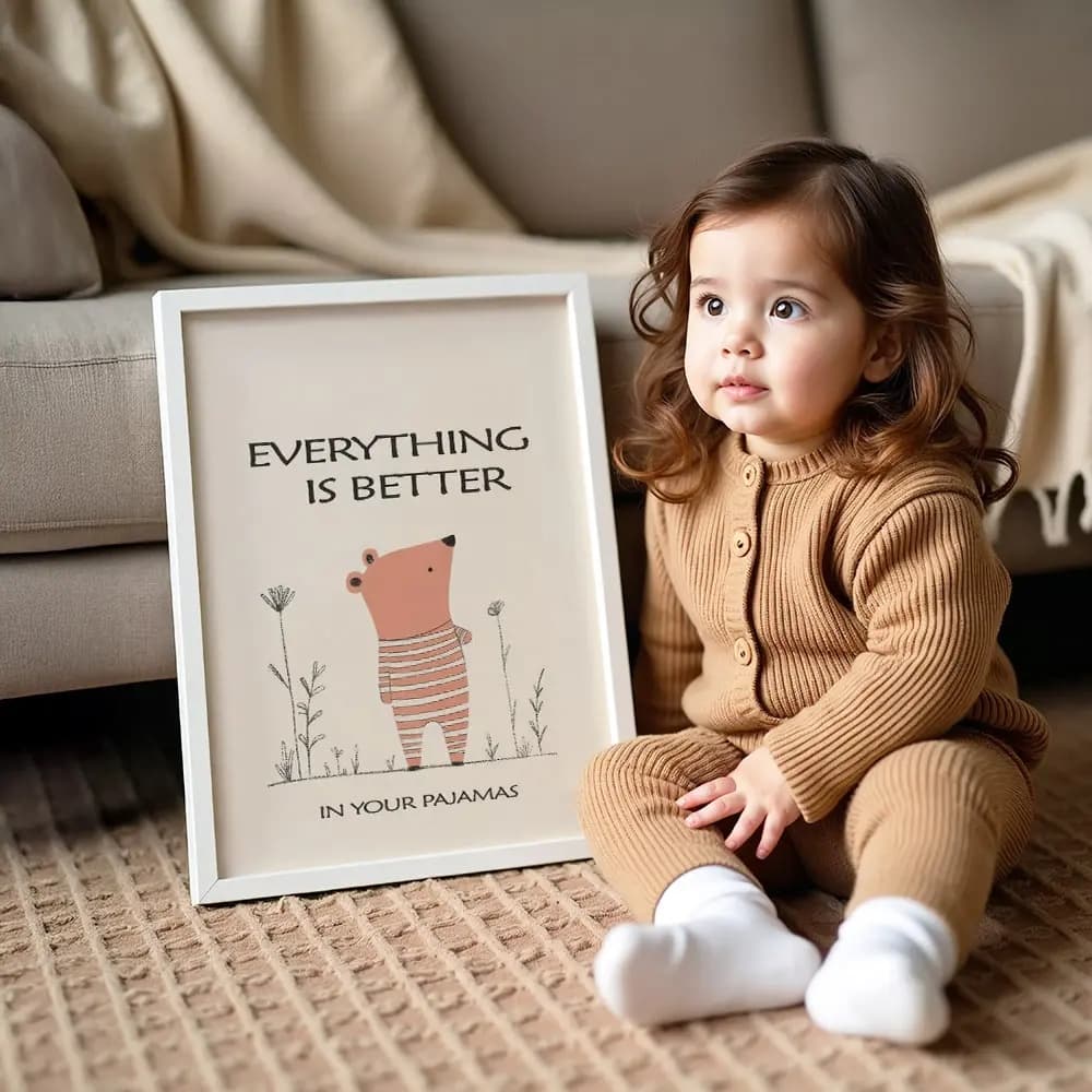 Tablou motivational - Everything is better in Your Pajamas