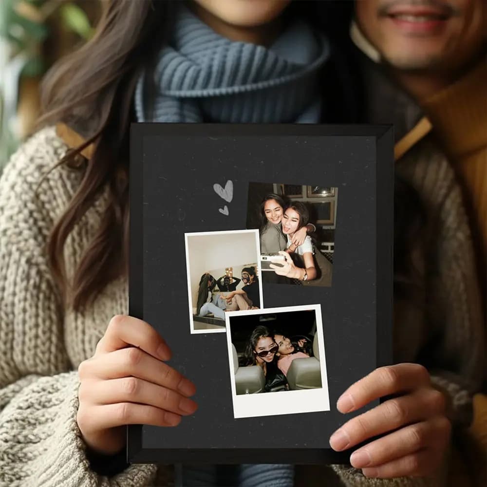 Tablou Personalizat „Momente cu Cei Dragi” cu Poză și Mesaj – Cadou Emoționant pentru Familie și Prieteni
