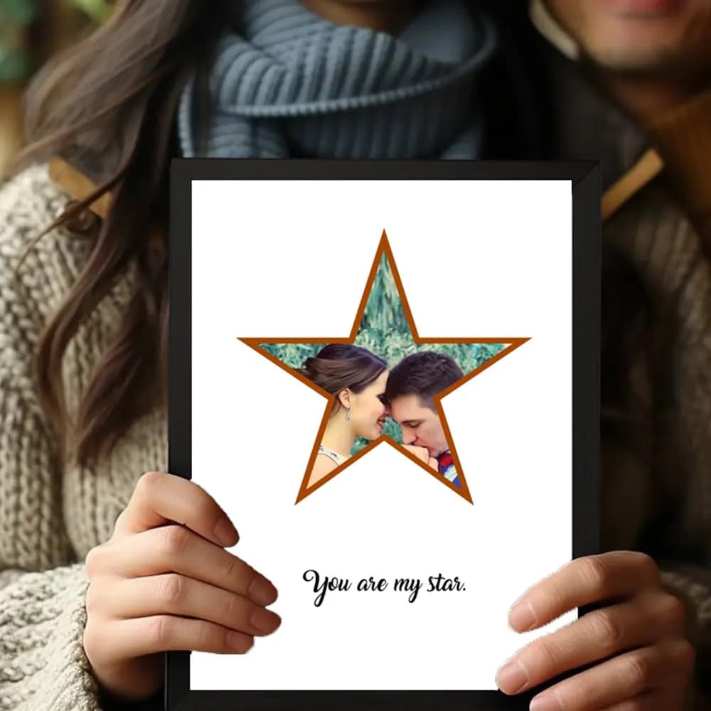 Tablou Personalizat cu Mesaj – Model Stea, Cadou Unic cu Poză sau Text pentru Ocazii Speciale