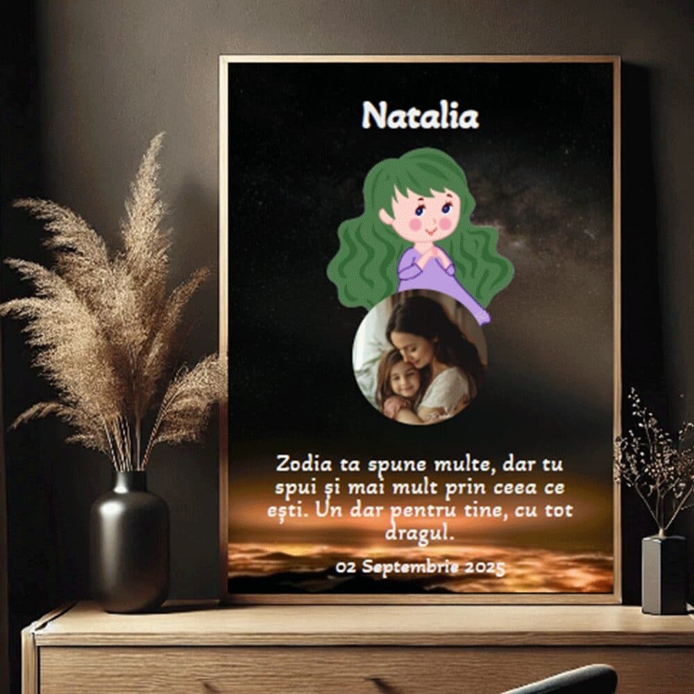 Tablou personalizat cu zodia copilului pentru camera copilului
