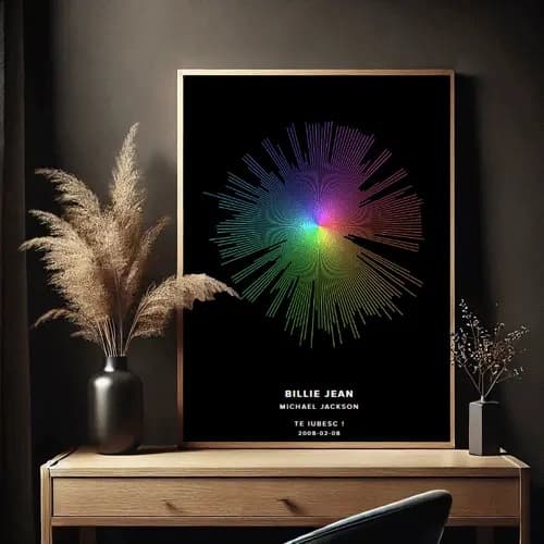 Tablou personalizat Music Map cu melodie și locație – cadou romantic personalizat